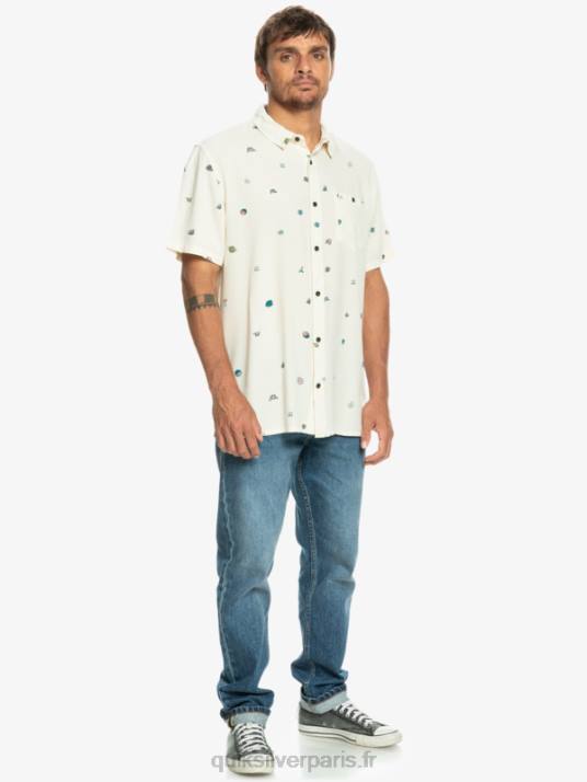 Hommes Quiksilver chemise à manches courtes D6PT1226 marque de bouleau