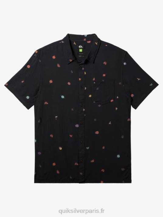 Hommes Quiksilver chemise à manches courtes D6PT1227 minimarque goudronnée