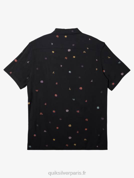 Hommes Quiksilver chemise à manches courtes D6PT1227 minimarque goudronnée