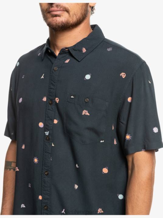 Hommes Quiksilver chemise à manches courtes D6PT1227 minimarque goudronnée