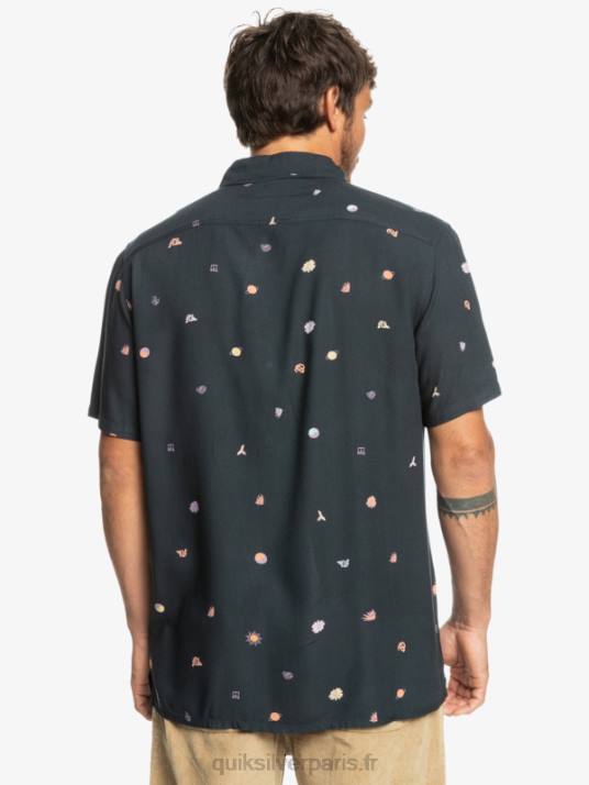 Hommes Quiksilver chemise à manches courtes D6PT1227 minimarque goudronnée