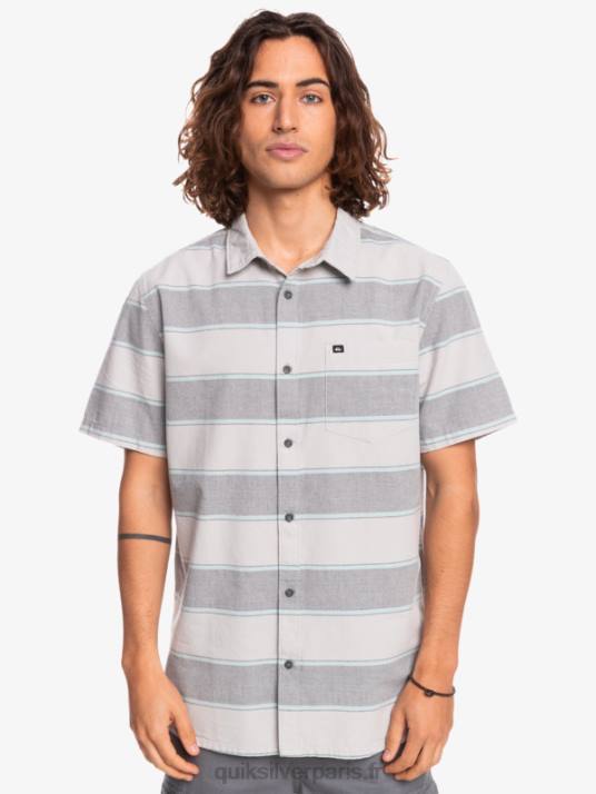 Hommes Quiksilver chemise à manches courtes aux heures de grande écoute D6PT1620 gris violet prime time