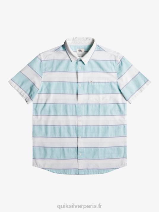 Hommes Quiksilver chemise à manches courtes aux heures de grande écoute D6PT1621 heure de grande écoute blanche