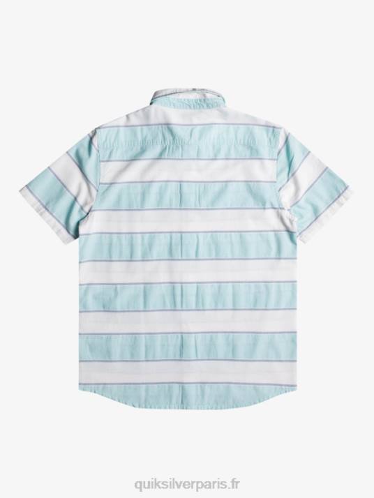 Hommes Quiksilver chemise à manches courtes aux heures de grande écoute D6PT1621 heure de grande écoute blanche