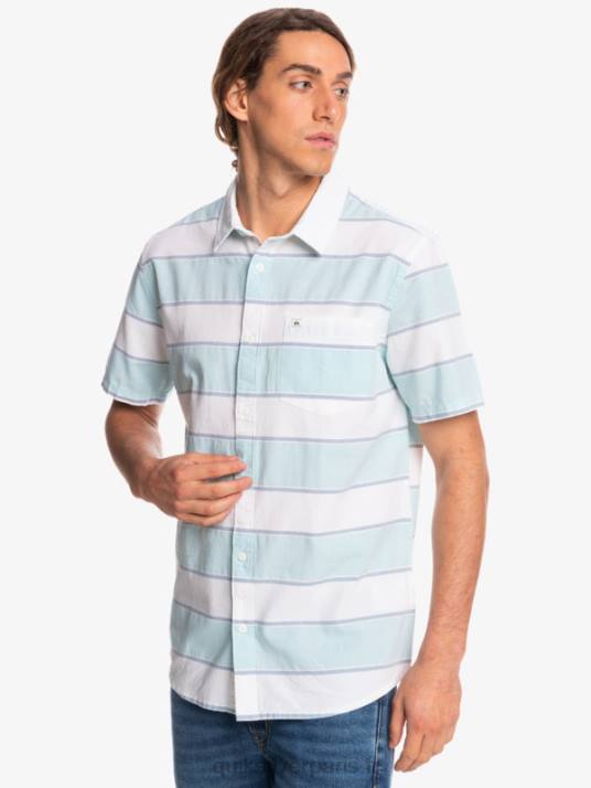 Hommes Quiksilver chemise à manches courtes aux heures de grande écoute D6PT1621 heure de grande écoute blanche