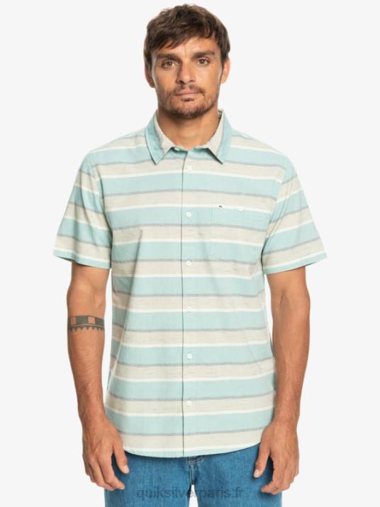 Hommes Quiksilver chemise à manches courtes cali sunrise D6PT1207 plaza taupe cali lever du soleil 231
