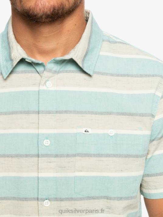 Hommes Quiksilver chemise à manches courtes cali sunrise D6PT1207 plaza taupe cali lever du soleil 231