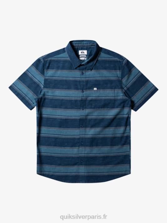 Hommes Quiksilver chemise à manches courtes cali sunrise D6PT446 minuit marine cali str