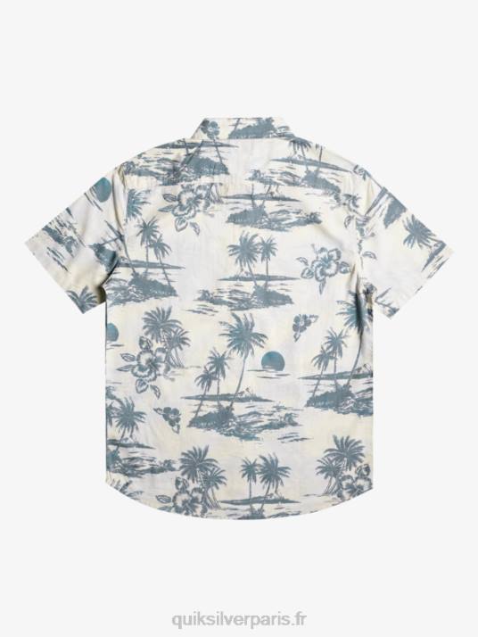 Hommes Quiksilver chemise à manches courtes en coton à flux d\'air D6PT1368 flux d\'air de bouleau