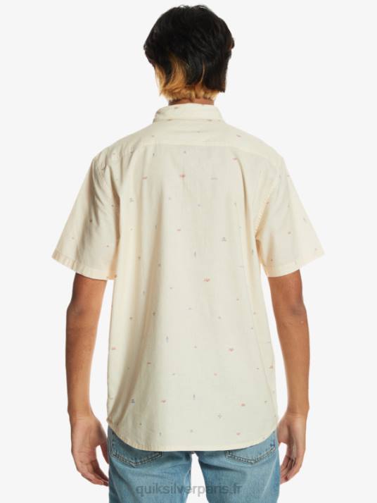Hommes Quiksilver chemise à manches courtes espacées D6PT1630 bouleau espacé