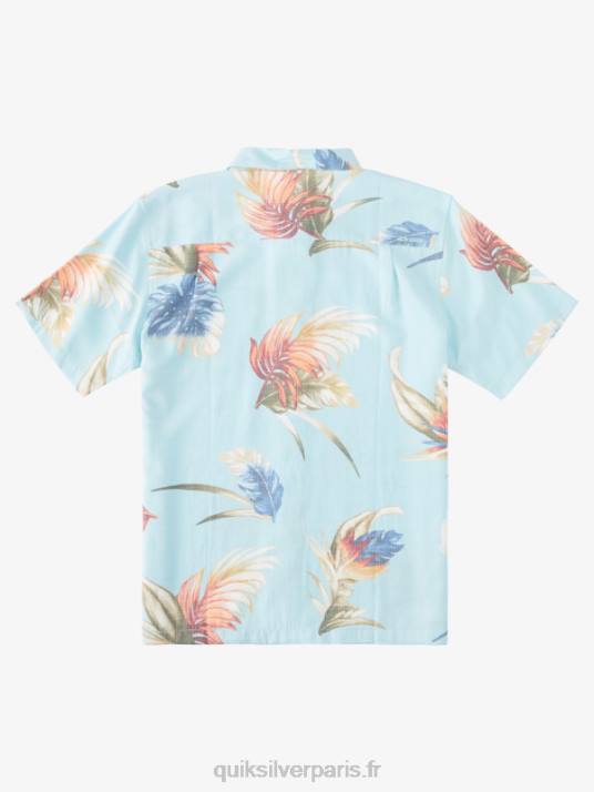 Hommes Quiksilver chemise à manches courtes à fleurs arc-en-ciel waterman D6PT825 aquatique arc-en-ciel floral