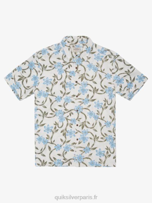 Hommes Quiksilver chemise à manches courtes à flux torsadé waterman D6PT1351 flux torsadé bleu crépuscule