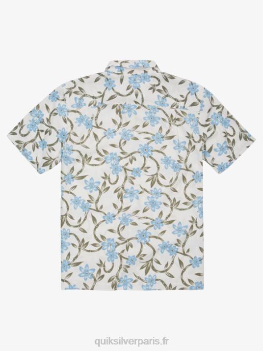 Hommes Quiksilver chemise à manches courtes à flux torsadé waterman D6PT1351 flux torsadé bleu crépuscule