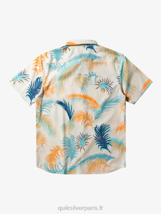 Hommes Quiksilver chemise à manches courtes à imprimé tropical D6PT550 pépin tropical de bouleau