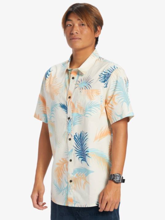 Hommes Quiksilver chemise à manches courtes à imprimé tropical D6PT550 pépin tropical de bouleau