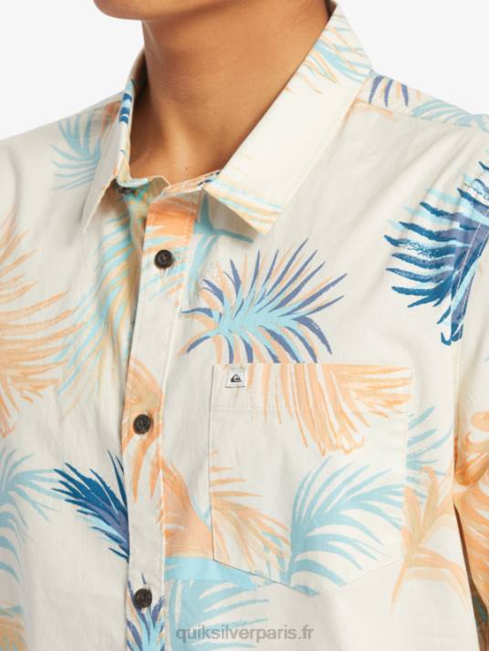 Hommes Quiksilver chemise à manches courtes à imprimé tropical D6PT550 pépin tropical de bouleau