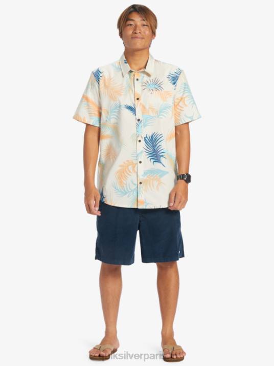 Hommes Quiksilver chemise à manches courtes à imprimé tropical D6PT550 pépin tropical de bouleau