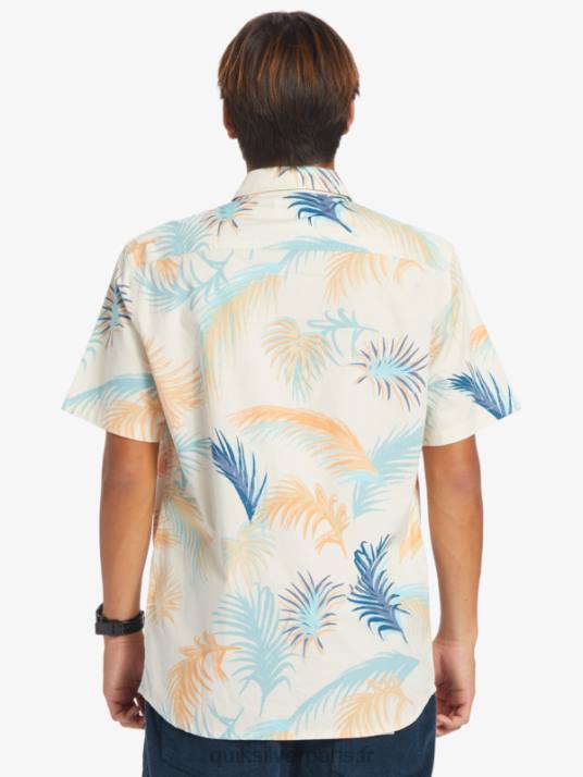 Hommes Quiksilver chemise à manches courtes à imprimé tropical D6PT550 pépin tropical de bouleau