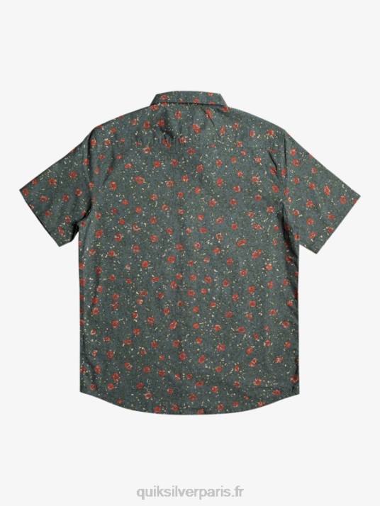 Hommes Quiksilver chemise à manches courtes moelleux fuzz D6PT1231 fuzz moelleux ardoise sombre