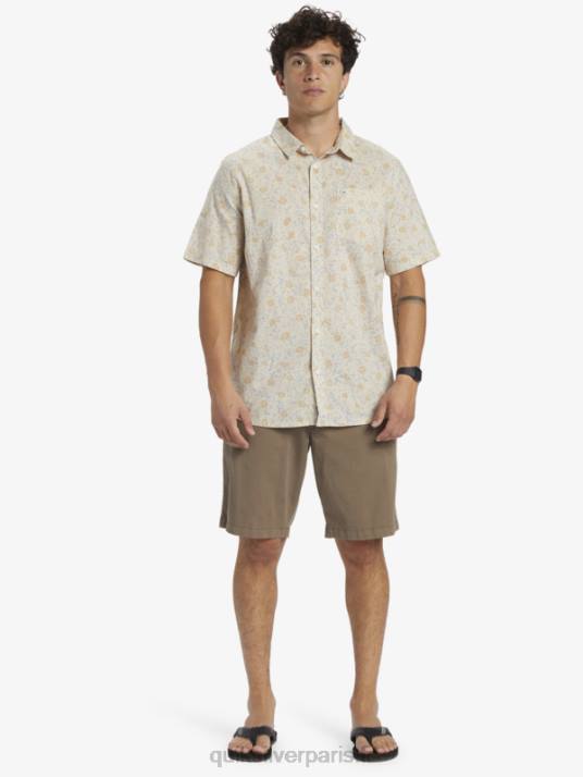 Hommes Quiksilver chemise à manches courtes moelleux fuzz D6PT1232 fuzz moelleux de bouleau