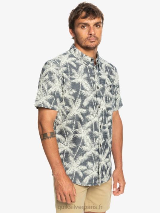 Hommes Quiksilver chemise à manches courtes moment éphémère D6PT995 moment fugace de la marine