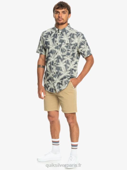 Hommes Quiksilver chemise à manches courtes moment éphémère D6PT995 moment fugace de la marine