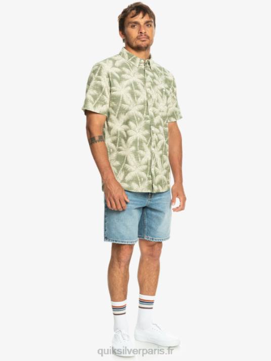 Hommes Quiksilver chemise à manches courtes moment éphémère D6PT996 moment fugace à quatre feuilles
