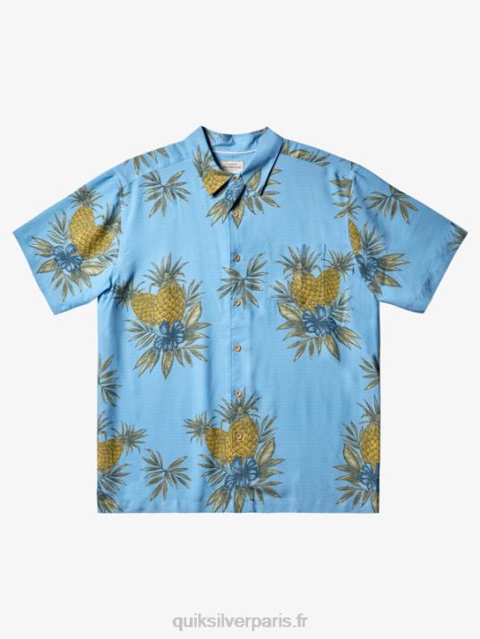 Hommes Quiksilver chemise à manches courtes pour travail sur le terrain waterman D6PT448 travail sur le terrain bleu crépuscule
