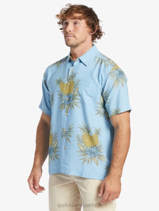Hommes Quiksilver chemise à manches courtes pour travail sur le terrain waterman D6PT448 travail sur le terrain bleu crépuscule