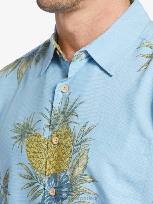 Hommes Quiksilver chemise à manches courtes pour travail sur le terrain waterman D6PT448 travail sur le terrain bleu crépuscule