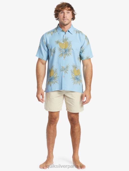 Hommes Quiksilver chemise à manches courtes pour travail sur le terrain waterman D6PT448 travail sur le terrain bleu crépuscule