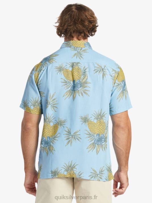 Hommes Quiksilver chemise à manches courtes pour travail sur le terrain waterman D6PT448 travail sur le terrain bleu crépuscule