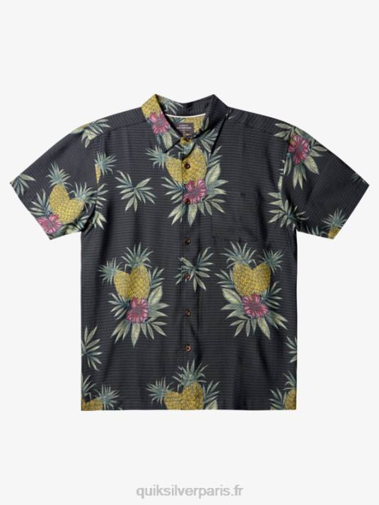 Hommes Quiksilver chemise à manches courtes pour travail sur le terrain waterman D6PT449 travail au champ noir