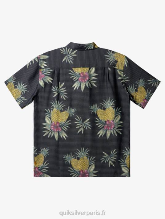 Hommes Quiksilver chemise à manches courtes pour travail sur le terrain waterman D6PT449 travail au champ noir