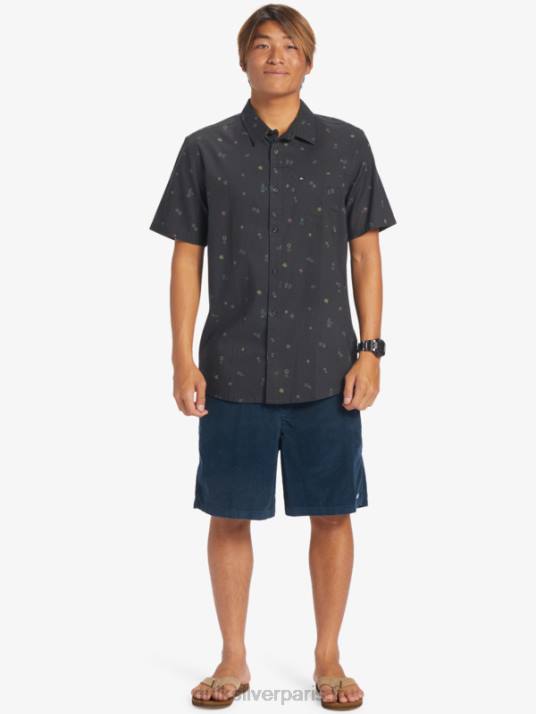Hommes Quiksilver chemise à manches courtes rave paisible D6PT589 tarmac paisible rave ss