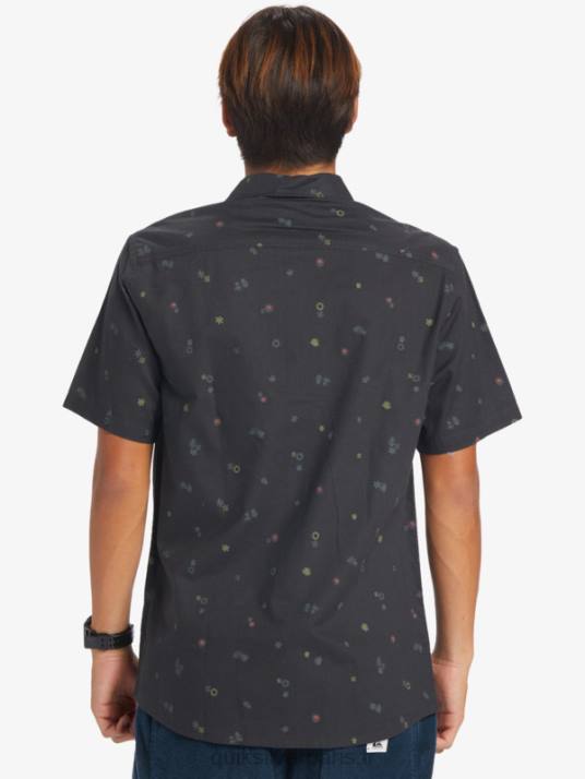 Hommes Quiksilver chemise à manches courtes rave paisible D6PT589 tarmac paisible rave ss