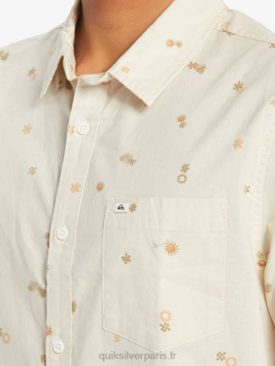 Hommes Quiksilver chemise à manches courtes rave paisible D6PT590 bouleau pacifique rave ss
