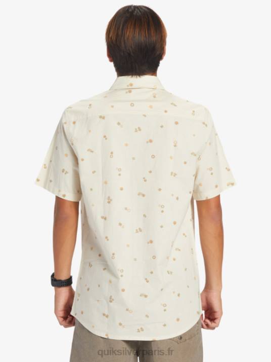 Hommes Quiksilver chemise à manches courtes rave paisible D6PT590 bouleau pacifique rave ss