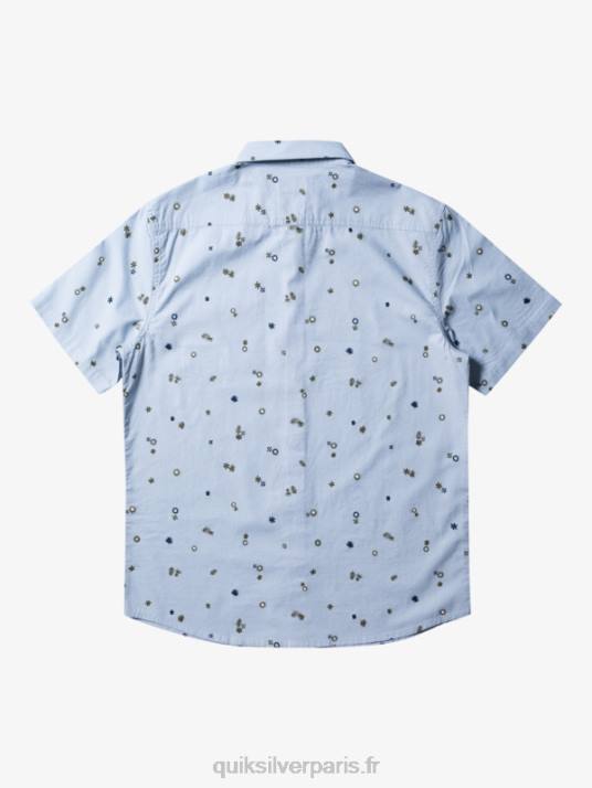Hommes Quiksilver chemise à manches courtes rave paisible D6PT591 rave paisible bleu céleste s