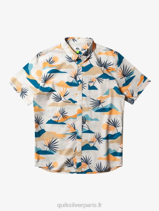 Hommes Quiksilver chemise à manches courtes slow dazed D6PT666 bouleau slow daze ss