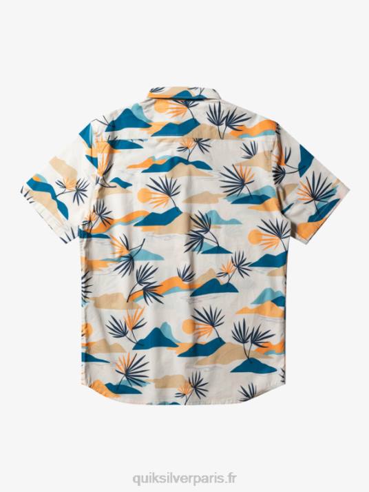 Hommes Quiksilver chemise à manches courtes slow dazed D6PT666 bouleau slow daze ss