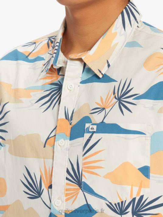 Hommes Quiksilver chemise à manches courtes slow dazed D6PT666 bouleau slow daze ss