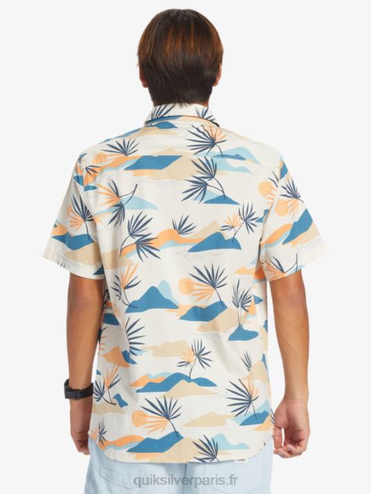 Hommes Quiksilver chemise à manches courtes slow dazed D6PT666 bouleau slow daze ss