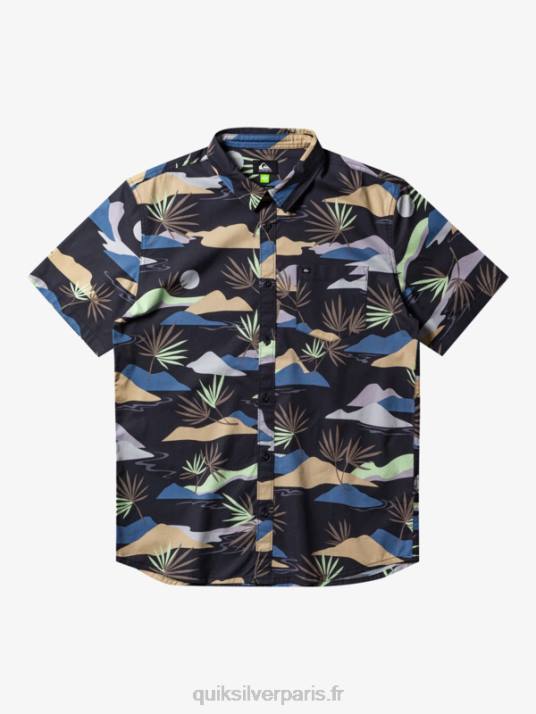 Hommes Quiksilver chemise à manches courtes slow dazed D6PT667 tarmac slow daze ss