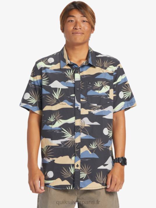Hommes Quiksilver chemise à manches courtes slow dazed D6PT667 tarmac slow daze ss