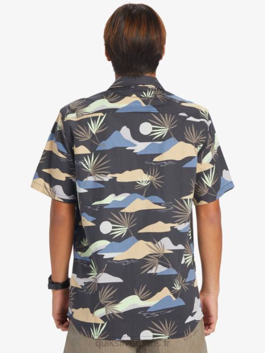Hommes Quiksilver chemise à manches courtes slow dazed D6PT667 tarmac slow daze ss