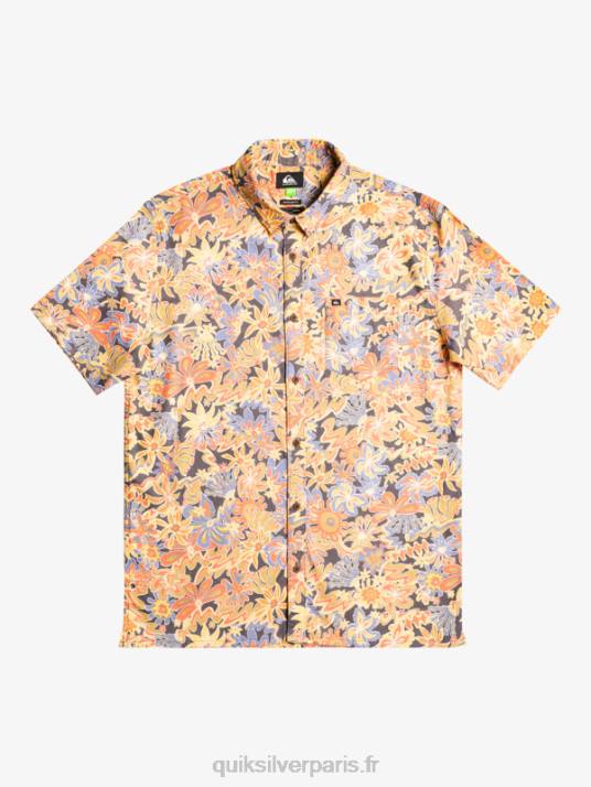 Hommes Quiksilver chemise à manches courtes surfadelica D6PT967 surfadelica ardoise foncée