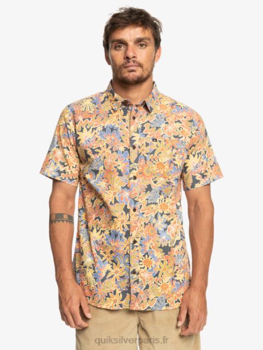 Hommes Quiksilver chemise à manches courtes surfadelica D6PT967 surfadelica ardoise foncée