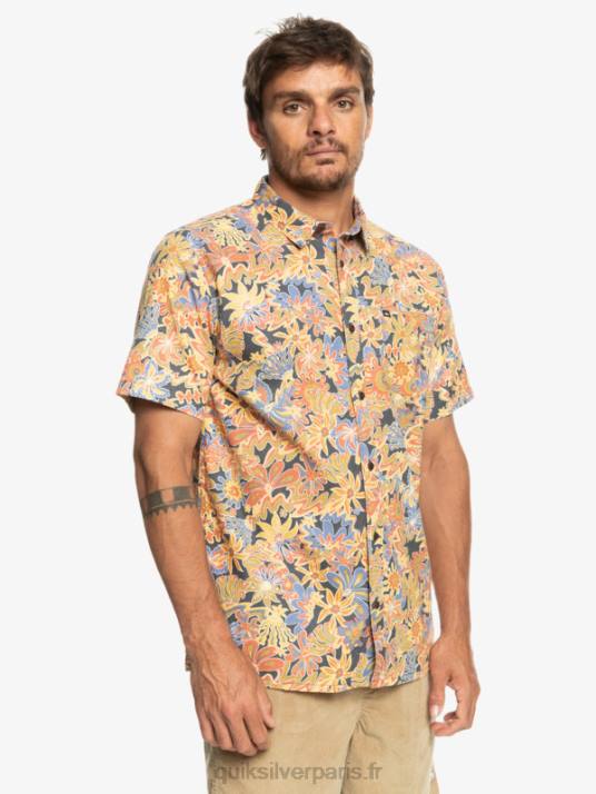 Hommes Quiksilver chemise à manches courtes surfadelica D6PT967 surfadelica ardoise foncée