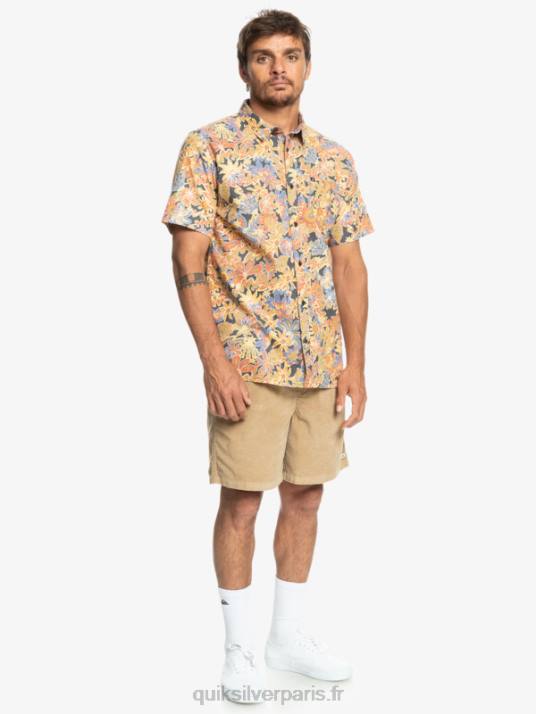 Hommes Quiksilver chemise à manches courtes surfadelica D6PT967 surfadelica ardoise foncée